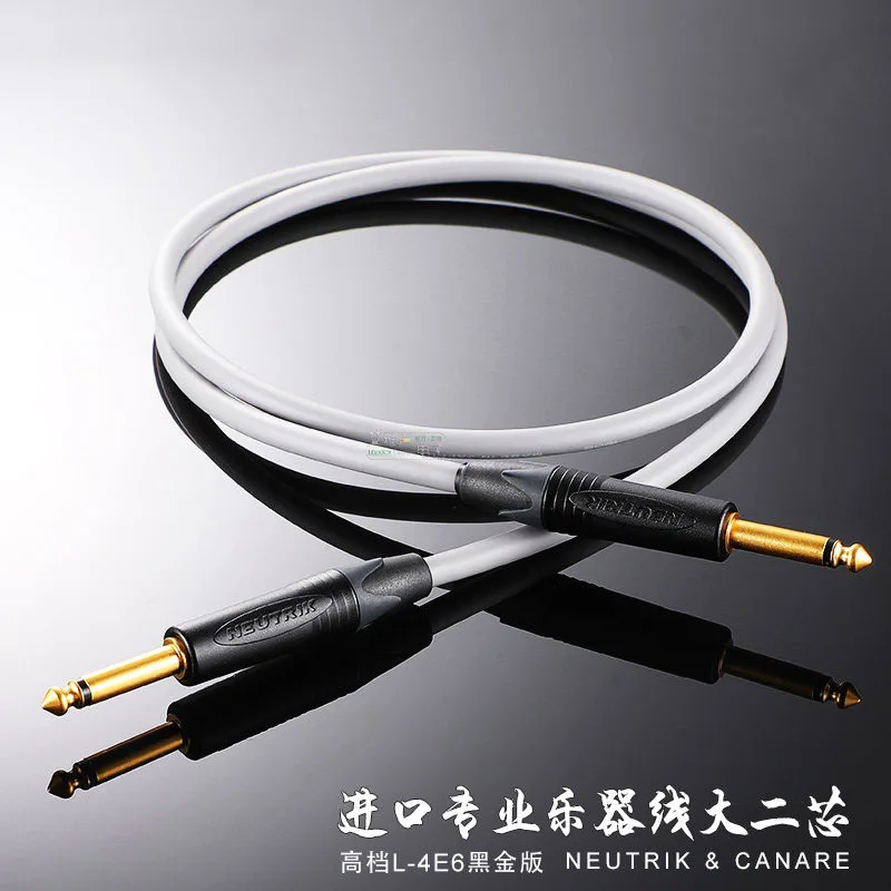 Canare L-4E6 Hi-Fi Balanced Cable With Neutrik 6.35 TS Mono Plug Guitar Instrument Cable In Stock