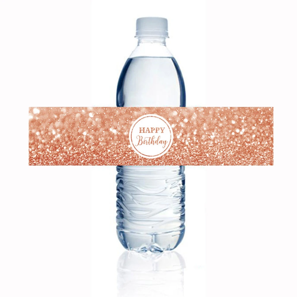 20 Stück Happy Birthday 18 30 40 50 60 Jahre Wasserflaschen-Aufkleber Digitale Etiketten Happy Birthday Party Dekoration Flaschenaufkleber – Detail 12
