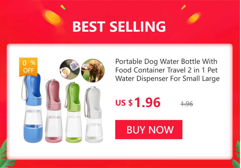 Large Dog Water Bottle For Small Big Dogs Portable Travel Pet Drinking Bottle Food and Water Container Puppy Cat Drinker Feeder