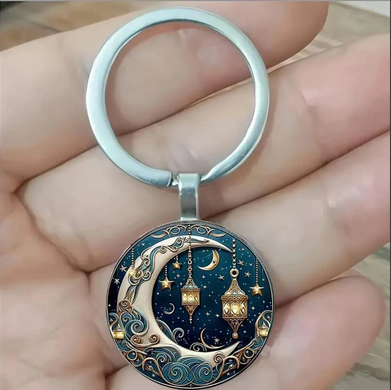 

1pc Vintage Zinc Alloy Celestial Moon Goddess Keychain with Bright Stars, Artistic Key Ring, Unique Gift for Birthdays, Christma
