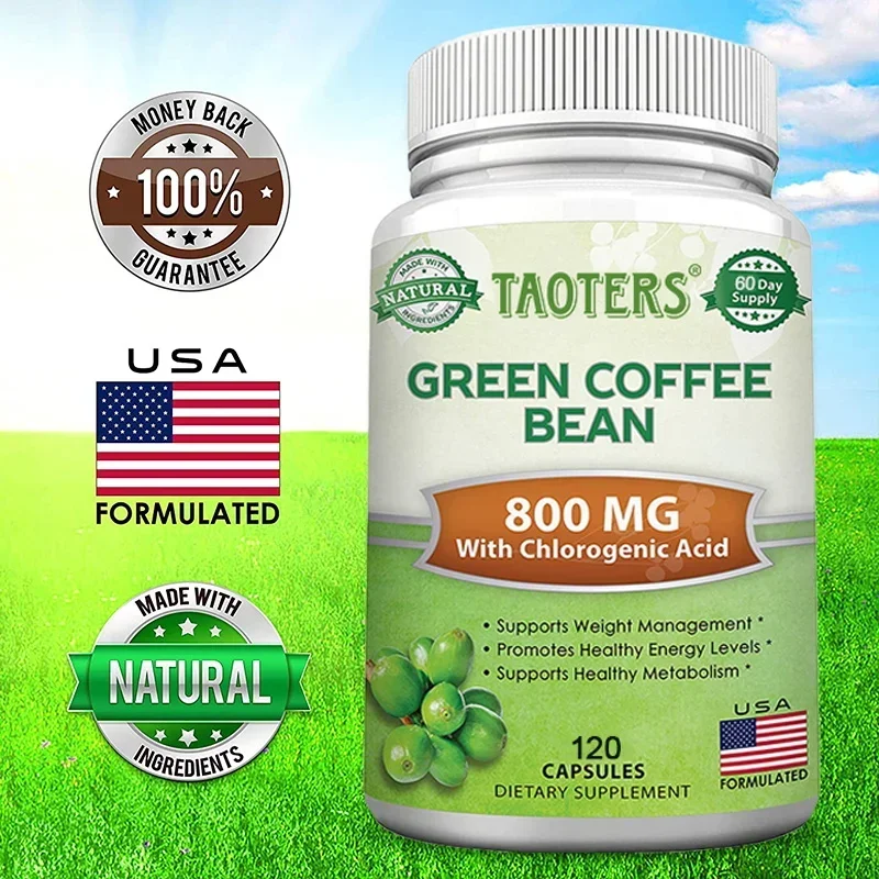 Green Coffee Bean Weight Loss Supplement, 1200 mg - Boosts Metabolism and Endurance, Burns Belly Fat