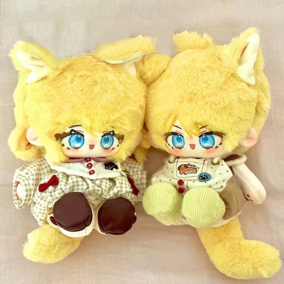 

20cm anime peripheral Kagamine Suzu Kagamine with cotton doll girl heart cartoon cute dress up naked doll plush doll toy gift