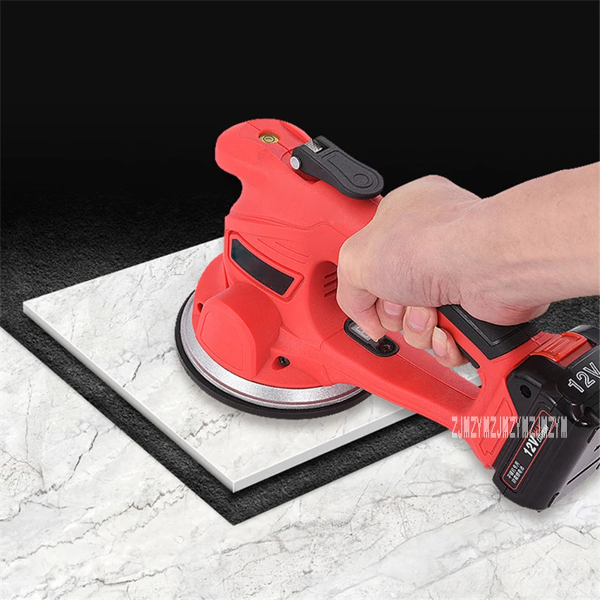 12V 150HZ/S 6 Gear Single Suction Cup Tiler Strong Adsorption Tile Tiling Machine Portable Wall Brick Vibrator Brick Laying Tool