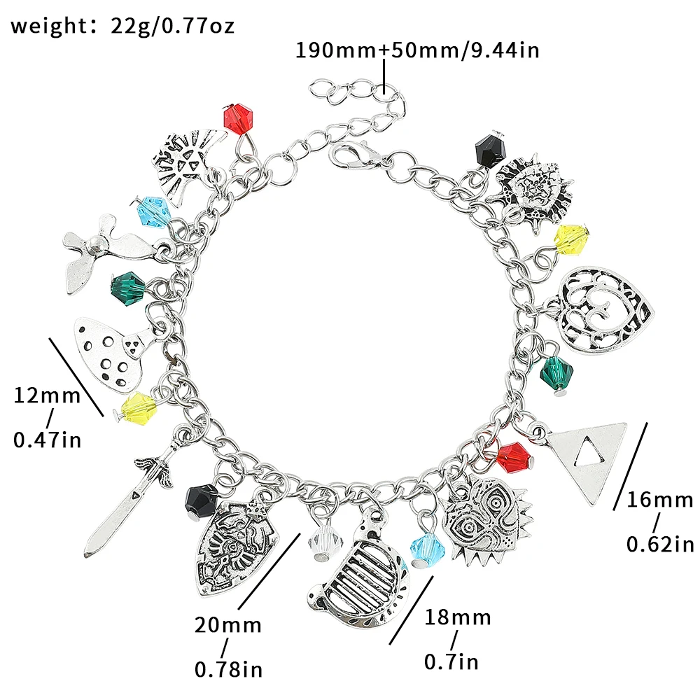 The Legend of Zelda Bracelet Jewelry Ornament Anime Decoration Accessories Bangles for Men Women Alloy Cartoon Birthday Gifts