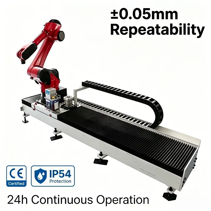 High Precision 0.05mm Repeatability Industrial 6 Axis Robot Arm PLC Motor Linear Track Mobile Welding Palletizing CNC Loading