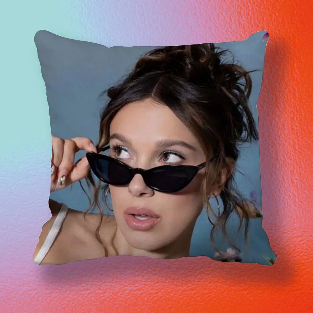 Millie Bobby Brown   Pillow cover gift High definition digital printing,Surprise vivid pattern Household.