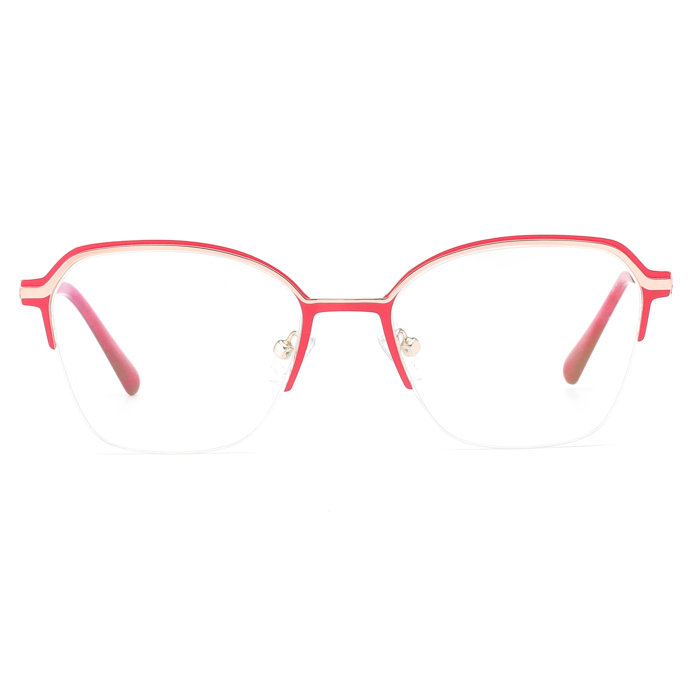 

Semi Rimless Gradient Steel Eyewear Architectural Bridge Design Featherlight Business