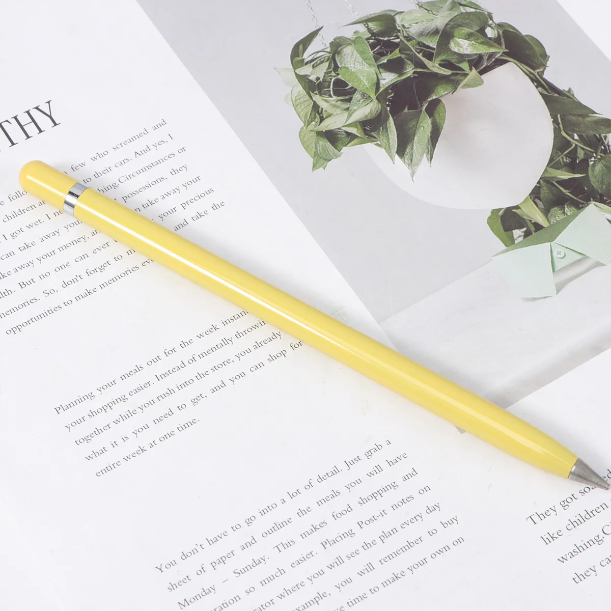 1Pcs Eternal Pencil Inkless Pen Endless Writing Everlasting Pencil School Art Supplies Yellow Creative Gift for Kids view 5