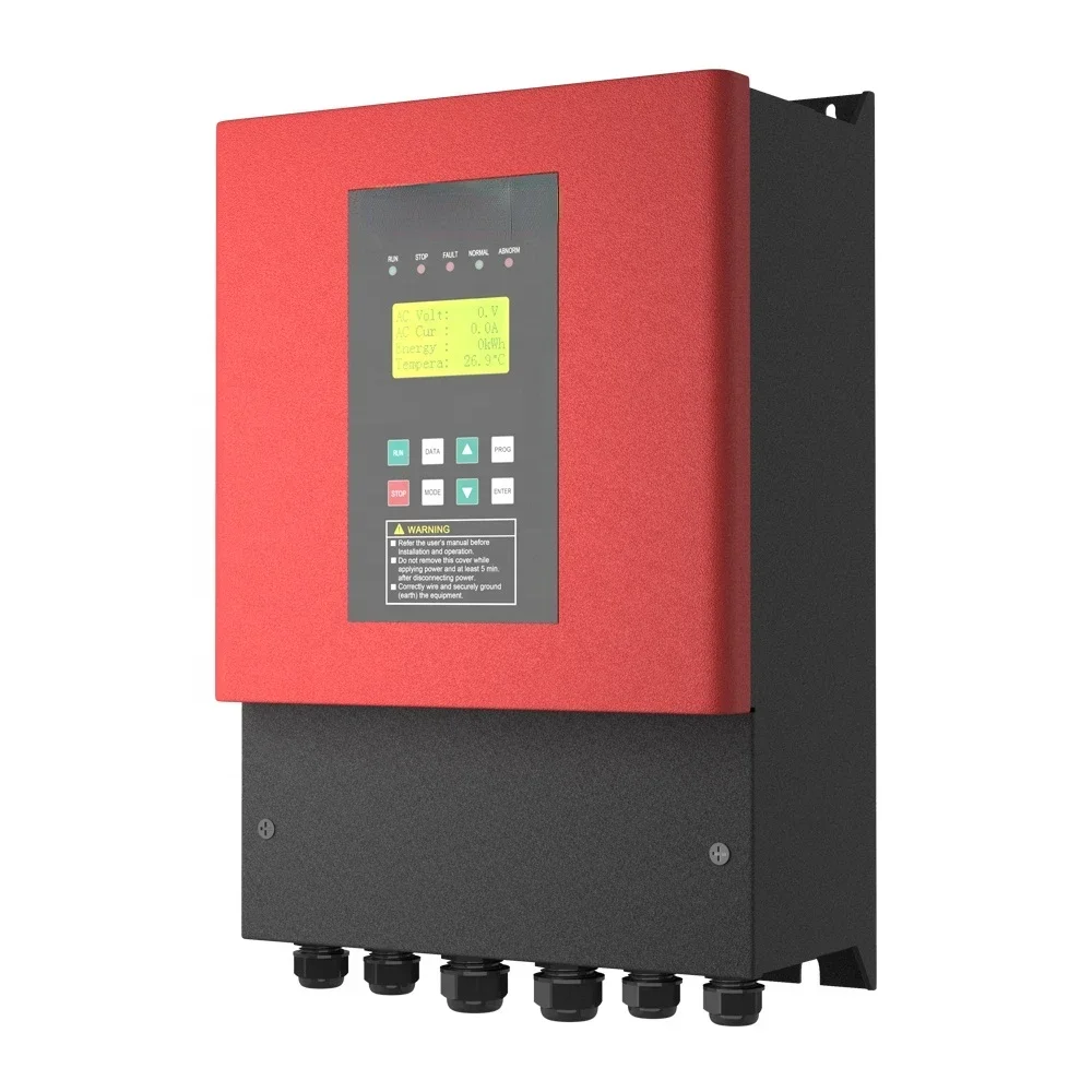 

Горячие продажи 5,5 кВт трехфазный 220 В маломощный MPPT гибридный инвертор солнечного насоса постоянного и переменного тока для орошения фермы