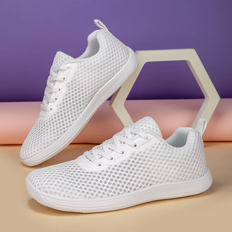 

Couple Minimalist Sneakers Men Women Breathable Walking Shoes Wide Toe Barefoot Zero Drop Shoes Casual Lightweight Jogging Shoes