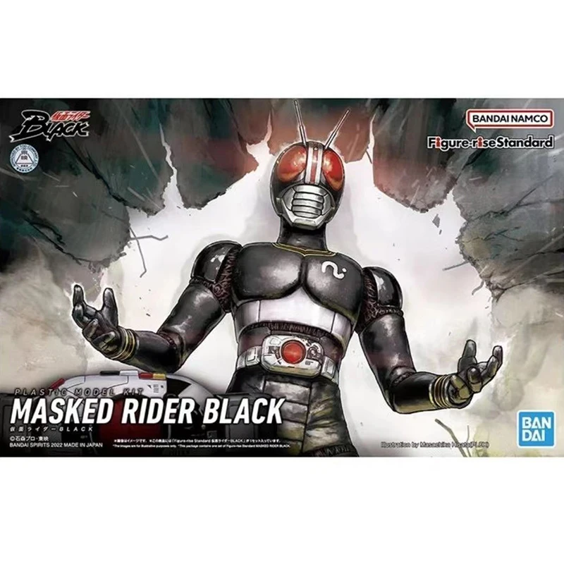 Stock Bandai original digital rise standard Masked Knight Black anime character model joints moveable action figure toy gift for