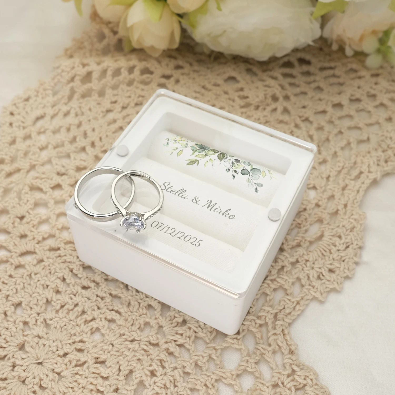 صندوق خاتم الزواج الشخصي، صندوق الخاتم للخطوبة، حامل الخاتم، صندوق الخاتم لحفل الزفاف صندوق خاتم الخطوبة #3