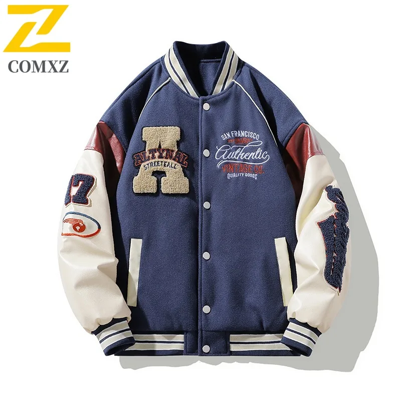 COMXZ Men Cotton Padded Jacket Preppy Classic Outdoor Jogger Comfortable Winter Jacket Outdoor Leisure Lightweight Bread Jackets