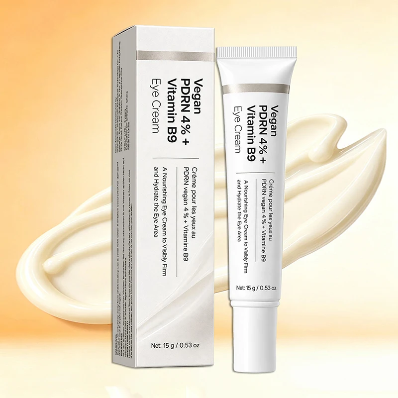 PDRN Vitamin B9 Nourishing Eye Cream 15g Gentle Moisturizing Relieve Eyes Dryness Unisex Daily Travel Business Portable Eye Care