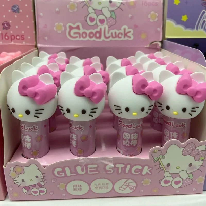 Sanrio Glue Stick Kawaii Kuromi My Melody Cinnamon Roll Cartoon Family High-Looking Student PVA Handmade DIY Glue Cartoon Cute