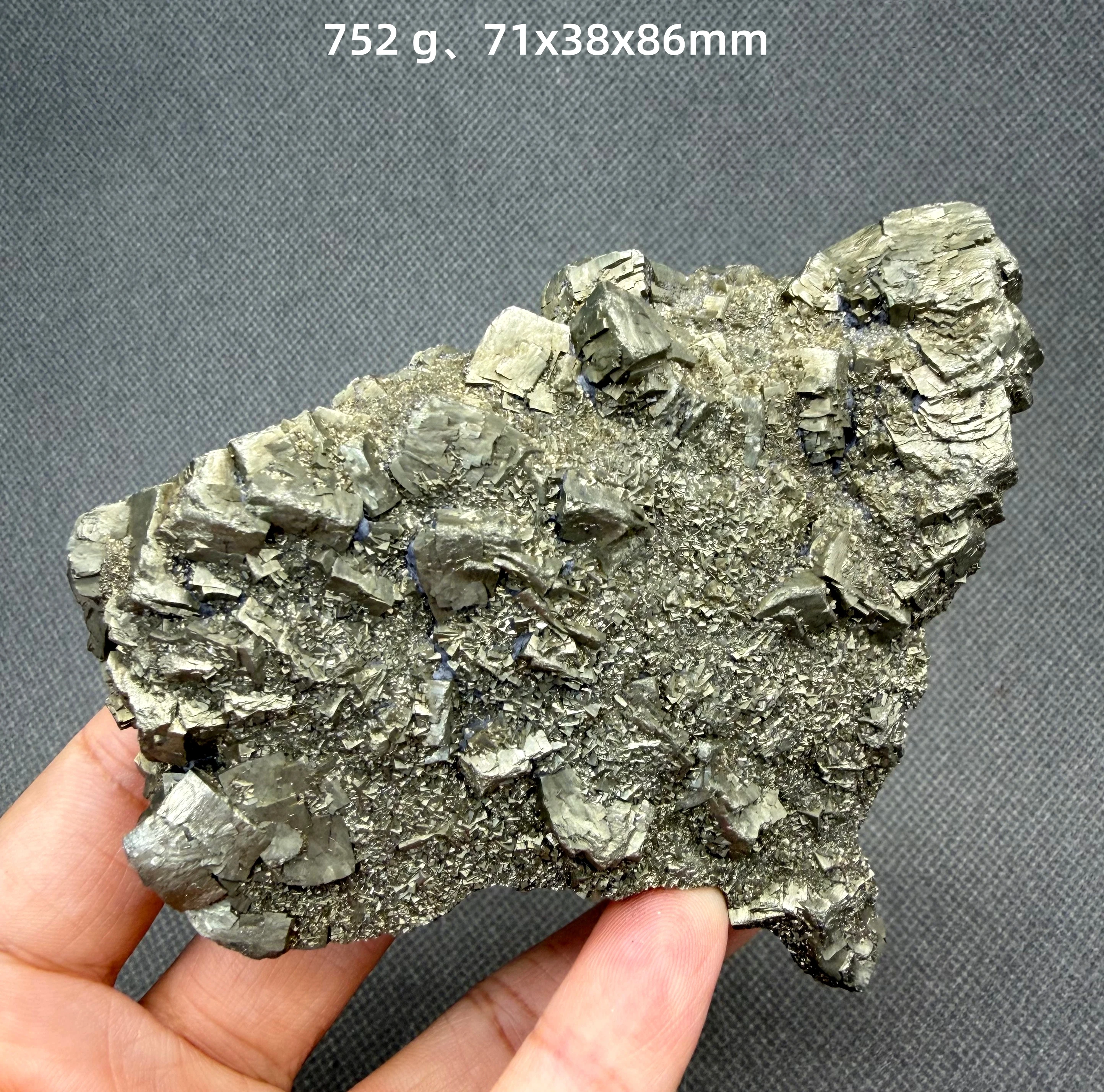 Natural Pyrite mineral specimen + healing quartz crystals and stones rock