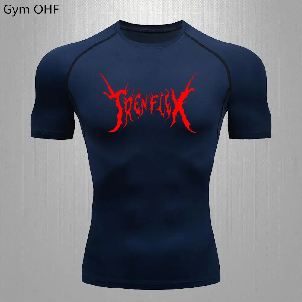 Gym Fitness T-Shirt Men\'s Muscle Compression Shirt Outdoor Jogging Sportswear Quick-Drying Breathable Sport Bottoming Shirts Men