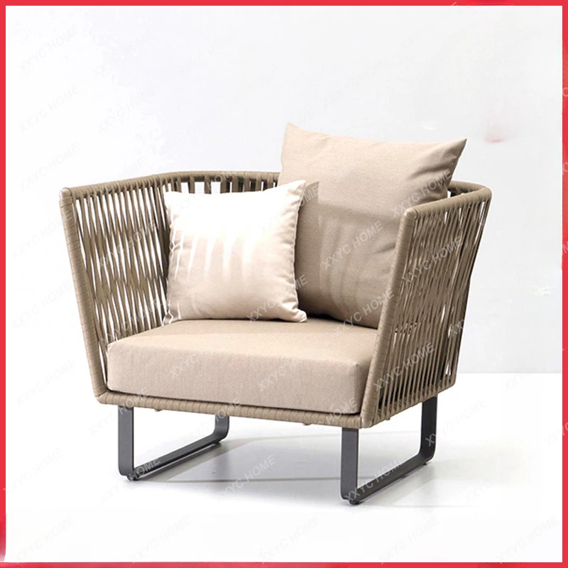 Outdoor Rattan Sofa Courtyard Balcony Rattan Chair Living Room Outdoor Furniture Outdoor Rattan Leisure Rattan Sofa Combination