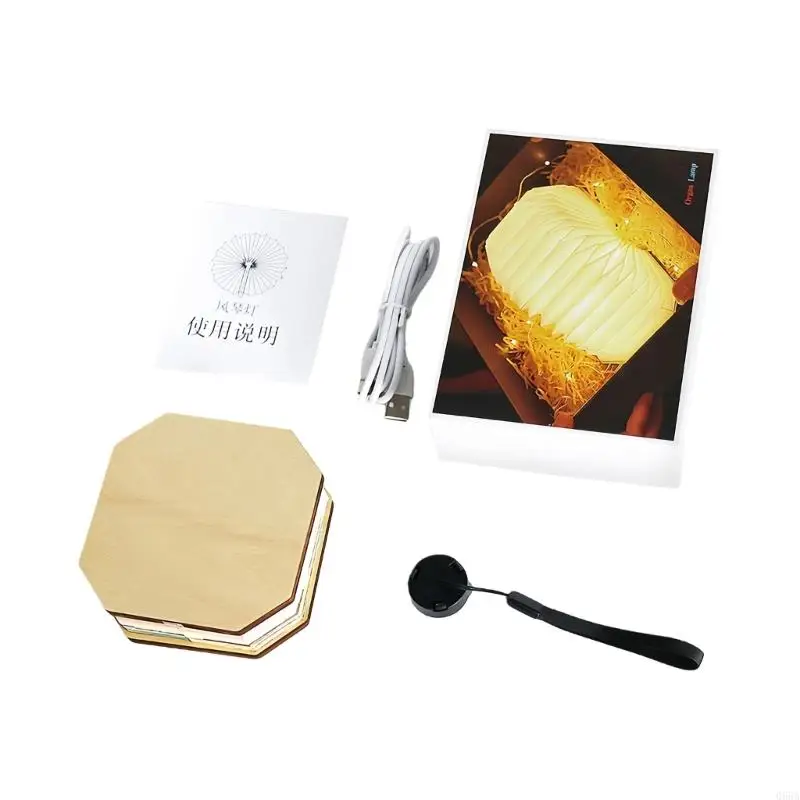 

Foldable Book Lamp USB Rechargeable Soft Light And Dunhuang Cultural Theme