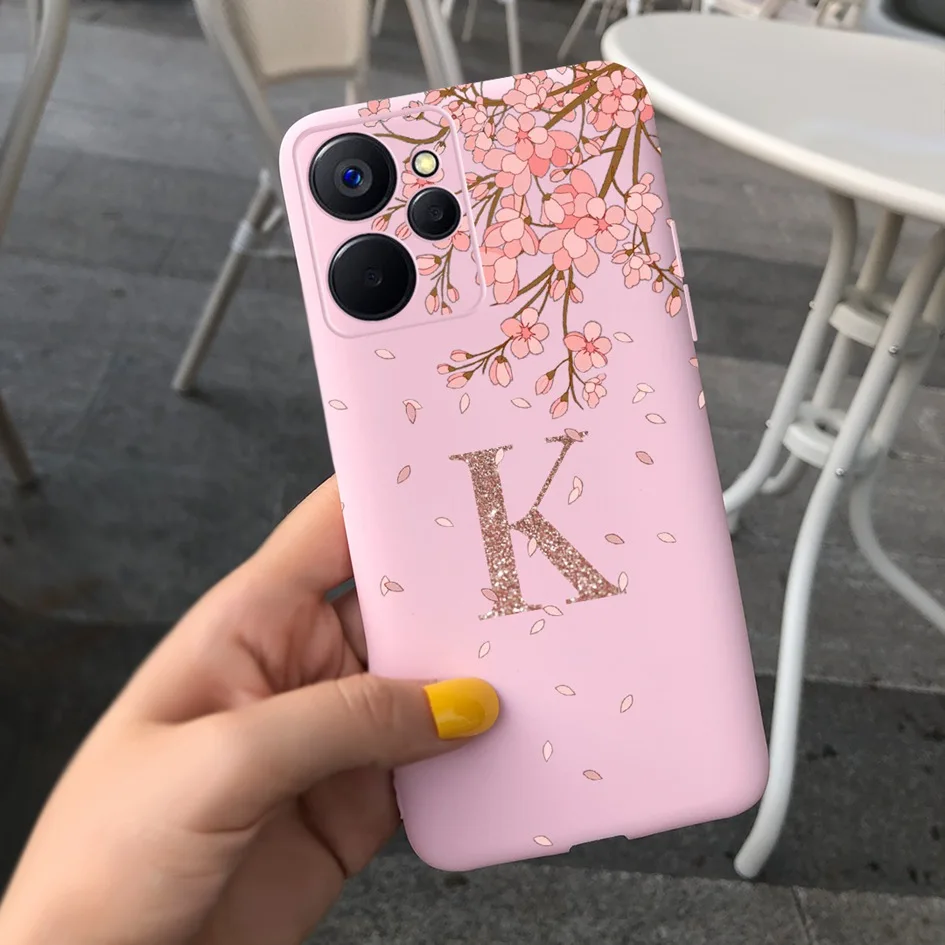 For Realme 9i 5G Case RMX3612 Fashion Slim Letters Alphabet Soft Silicone Phone Cover For Realme 9i 9 i RMX3491 Realme9i Housing