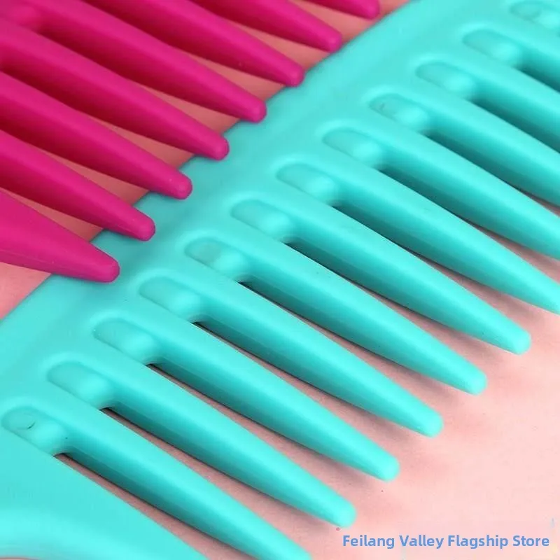

Large Size Wide Tooth Hair Comb Anti-static Plastic Hairdressing Comb for Curling Hair Wooden Comb for Smooth Hair