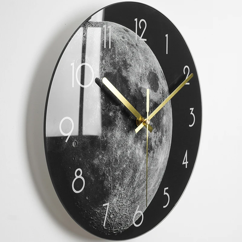 

Crative Luxury Wall Clock Glass Living Room Modern Nordic Glass Large Wall Watches Home Decor Kitchen Living Room Decoration