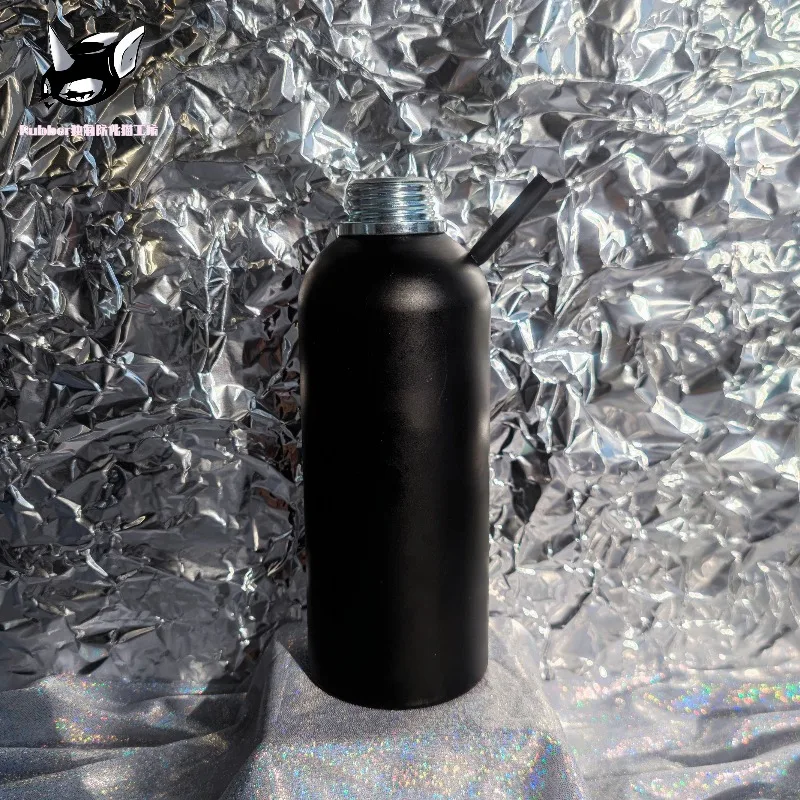 Rubber one-angle chemical protection cat metal negative pressure bottle metal connector, gas mask accessories breathing control