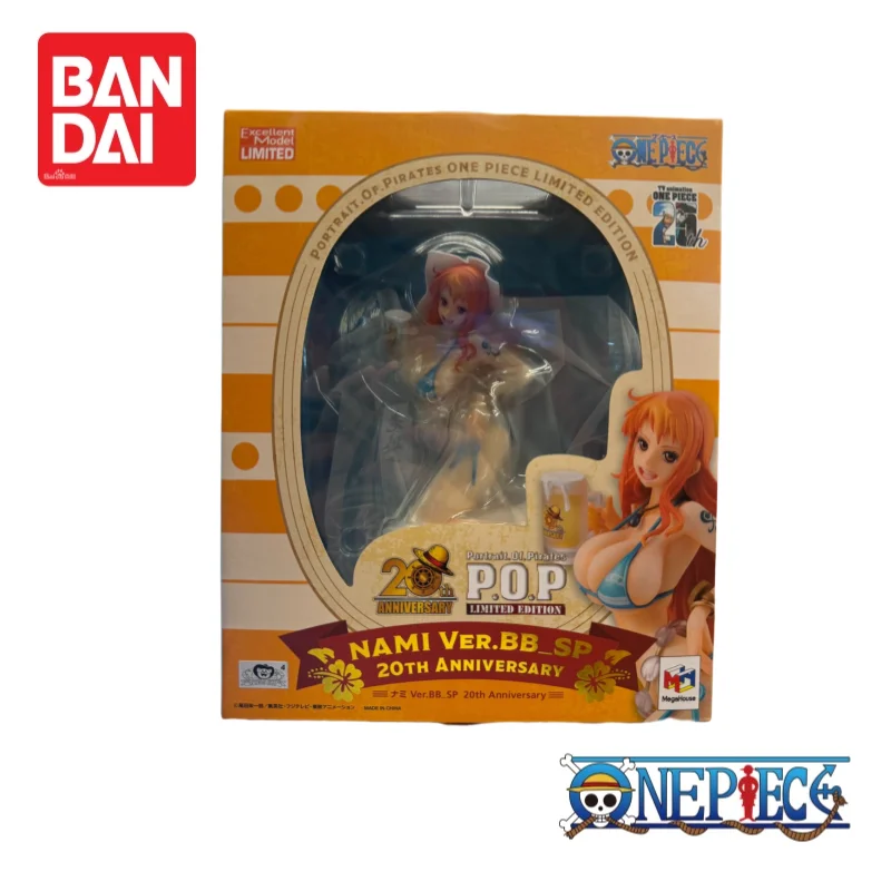 Bandai One Piece en Stock figura de acción Nami estatuilla Original Anime mercancía 100% modelo genuino niños adornos de regalo favoritos