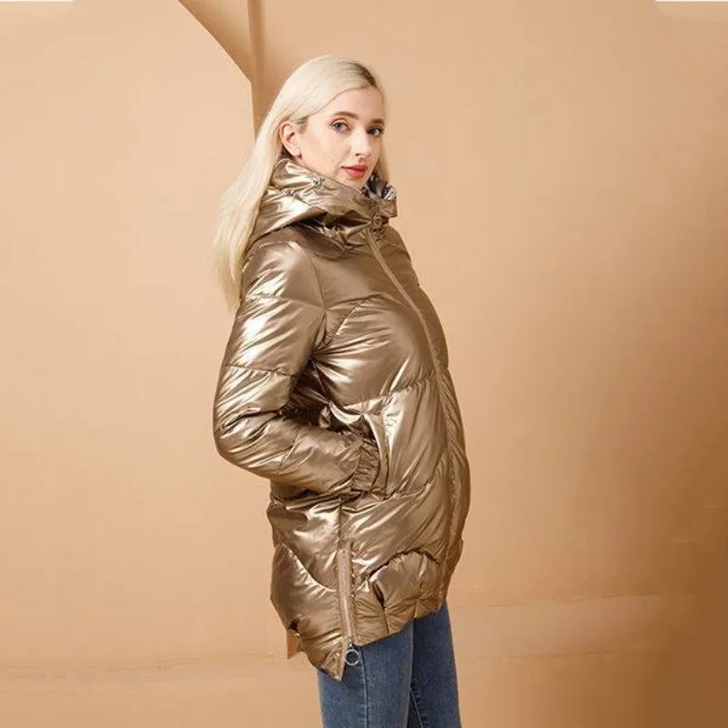 2024 neue Winter jacke Parkas Frauen Mantel Pelz kragen Kapuzen mantel weibliche Jacke Parka dicke warme Baumwolle gepolsterte Outwear p997