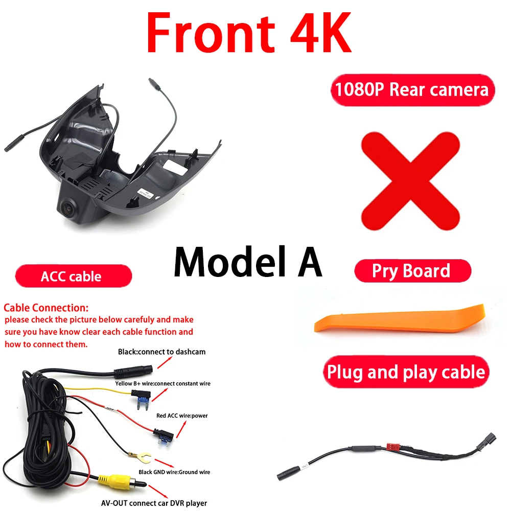 ZJCGO Autokamera 4K Plug and Play Dash Cam Videorecorder Nachtsicht für Ford Focus 4 Mk4 2018 2019 2020 2021 2022 2023 2024 2025 6