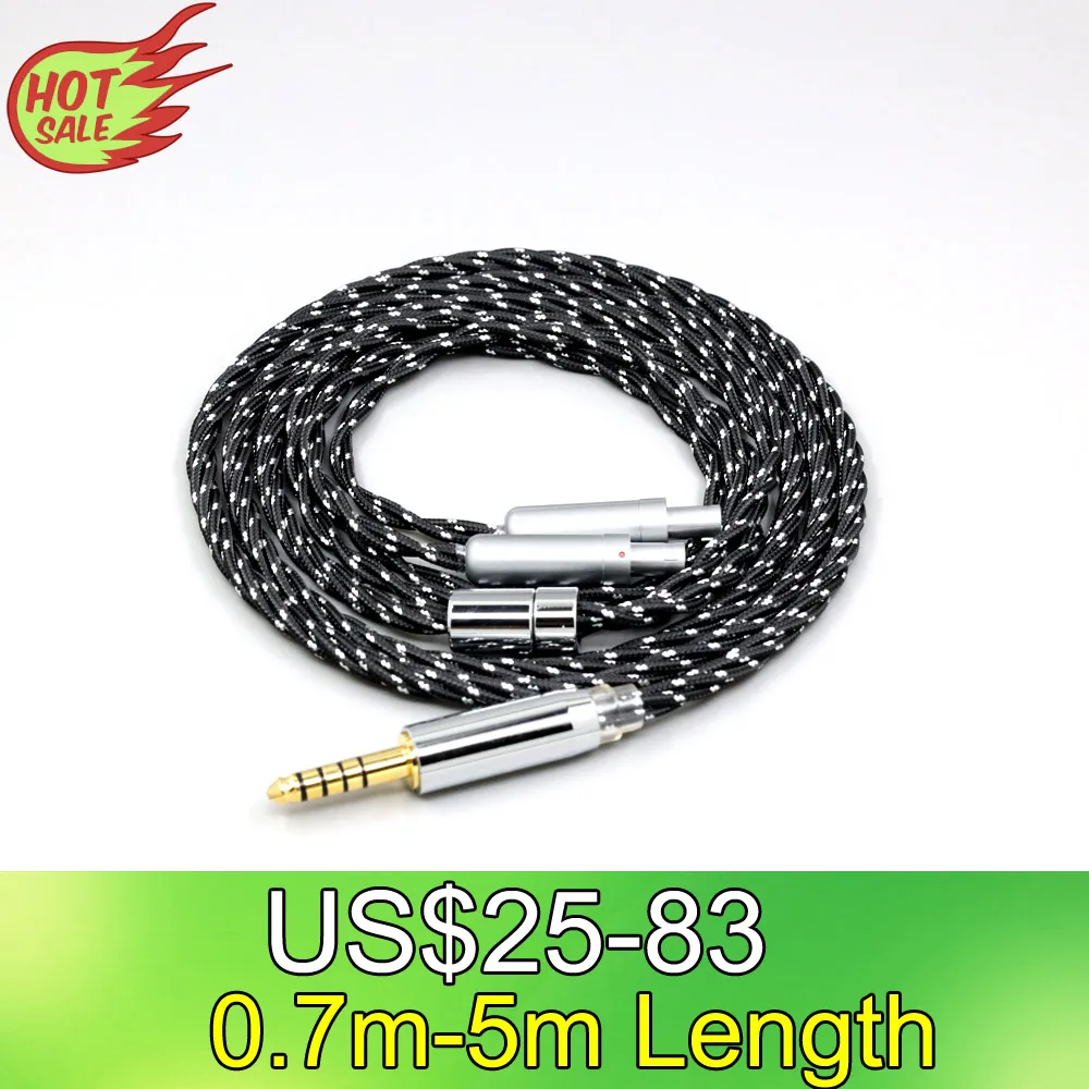 OCC Mixed OFC Twisting Nylon Earphone Cable For Sennheiser HD800 HD800s HD820s HD820 Dharma D1000 Headphone LN008706