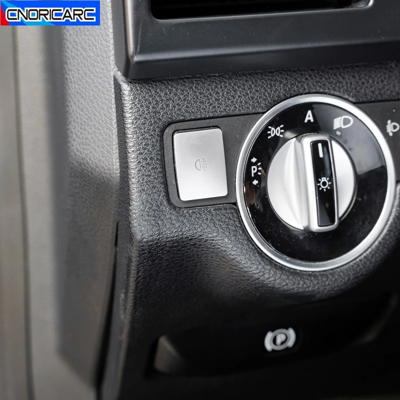 Car Headlight Switch Sequins Trim Head Light Adjustment Button Cover Decals For Mercedes Benz A B C E Class W176 W246 W204 W212