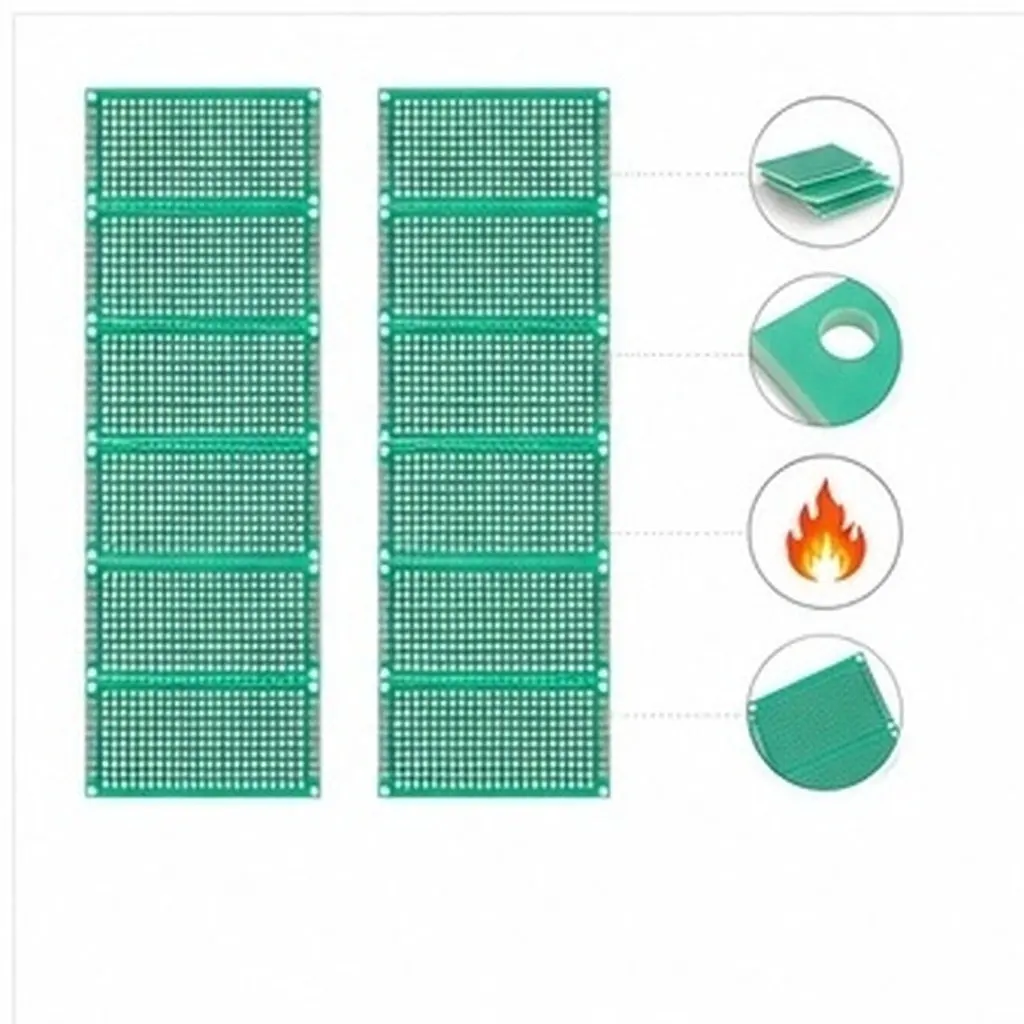12Pcs Universal Circuit Board Sturdy Experiment Plate Precision Drilled Holes Easy Solderless Wiring Circuit Board Supplies Kit