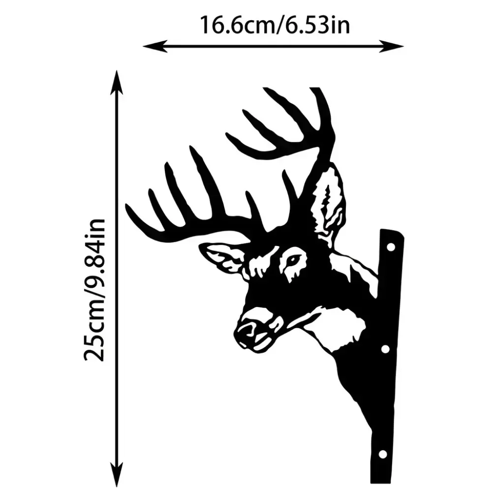 Fascinating Deer Shape Iron Silhouette Wall Decoration – Lend Rustic Charm to Your Garden. Intriguing for Garden Party