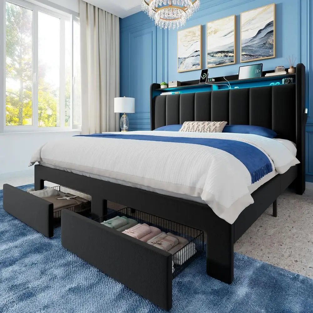 Velvet Veal Tuted Q…