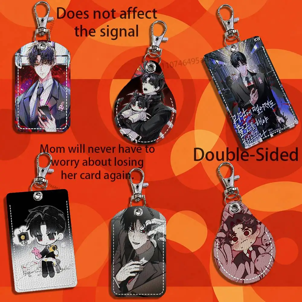 K-Kim S-Soleum Ghost Story Office Worker GSGW Card Case Leather Card Holder Keychain Key Ring Transportation Card Case