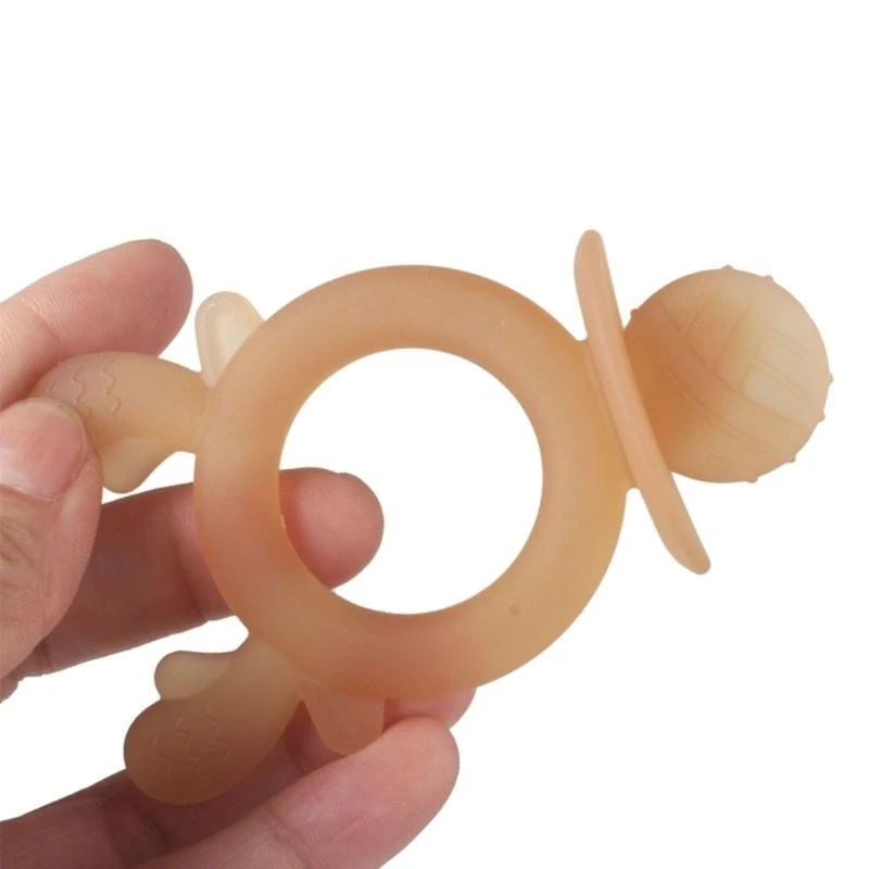 J15U น่ารักเด็กยางกัดของเล่นการงอกของฟันนุ่มของเล่นอ่อนโยนผ่อนคลายสำหรับเด็กผู้หญิง