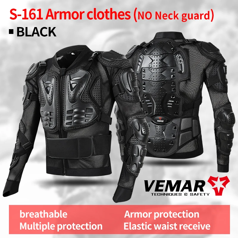 VEMAR-Armure de moto pour homme, GlaRacing, Protection du corps, Protection anti-chute, Coude, Poitrine, Taille élastique, Ensemble complet