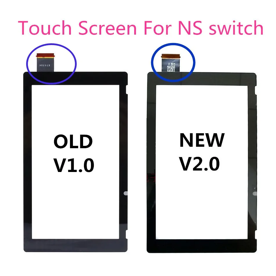 Nuovo ricambio originale per pannello in vetro digitalizzatore Touch Screen Nintendo Switch con adesivo a strisce adesive