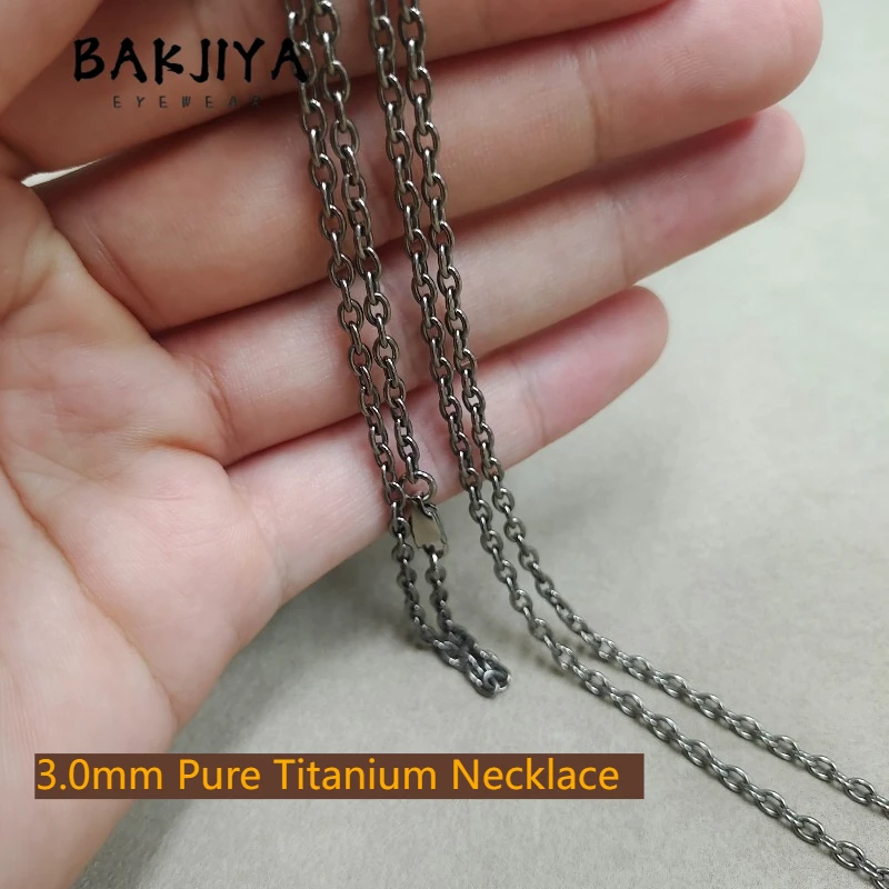 

New 3mm/3.5mm Pure Titanium O-Chain Necklace, Seamlessly Welded Durable Anti-Allergy Titanium Necklace for Unisex Women Gift