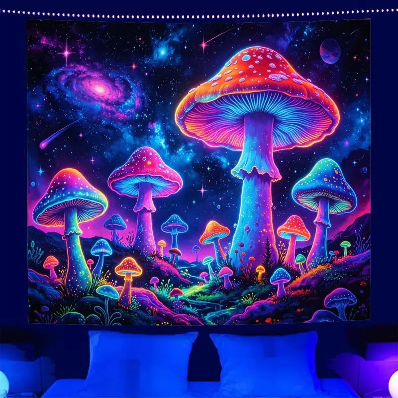 VIKAMA Cyberpunk Neon Angel Girl Tapestry anime Aesthetic Background Wall Cloth E-sports Room Room Decoration Home Decoration