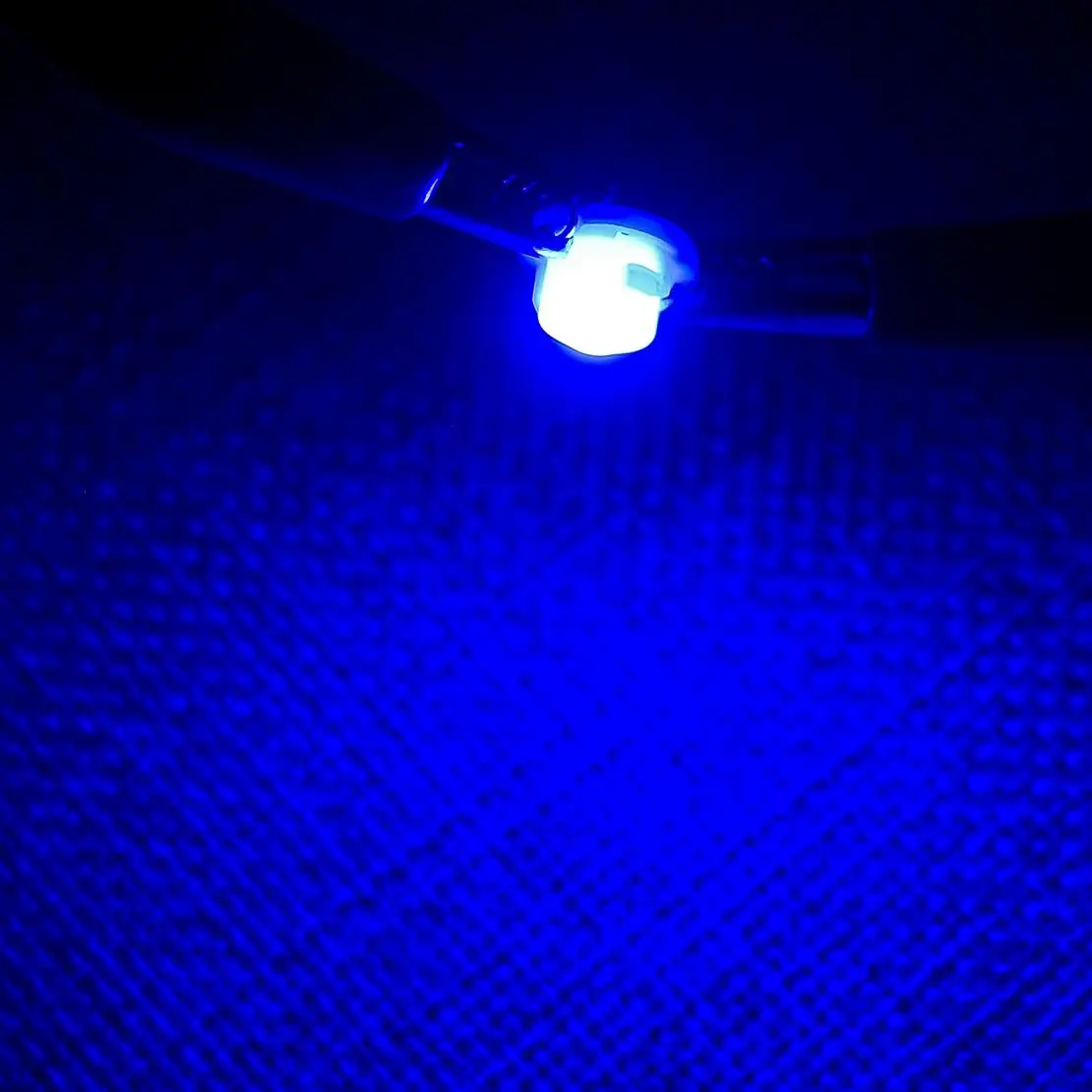 10Pcs T4.7 Blue Wedge LED Indicator Bulb Interior Inner Instrument Dashboard Dash Cluster Gauge Panel Climate Control Light Lamp