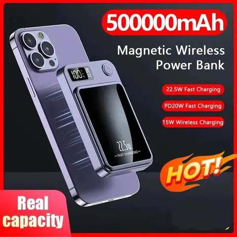 Magnetic Wireless Power Bank 200000mAh 22.5W Fast Charging External Battery Charger For Huawei Samsung iPhone PD 20W Powerbank