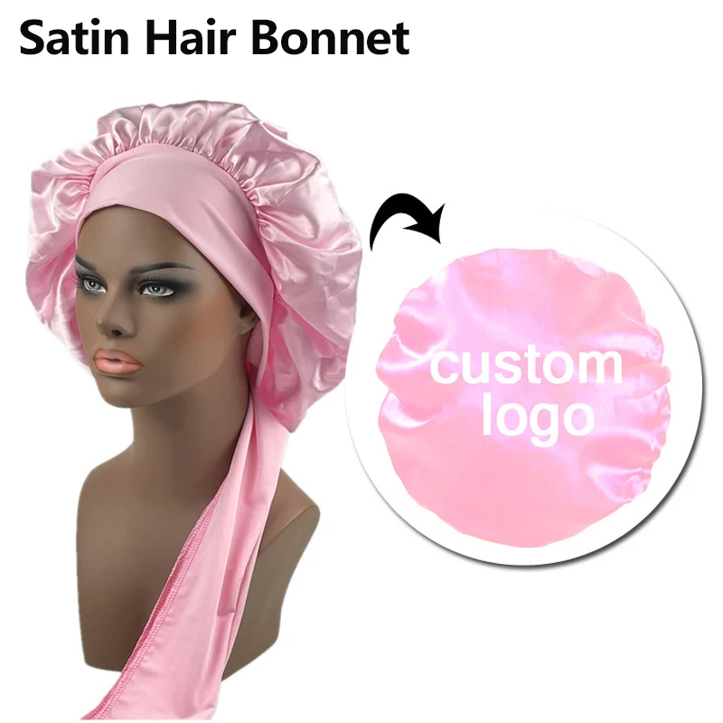 LOGO personalizzato Hot Pink Lace Melt Wig Band Silky Headband Edge Control Silk Satin Hair Bonnet Wig Bag 4Pcs parrucca per capelli accessori Kit