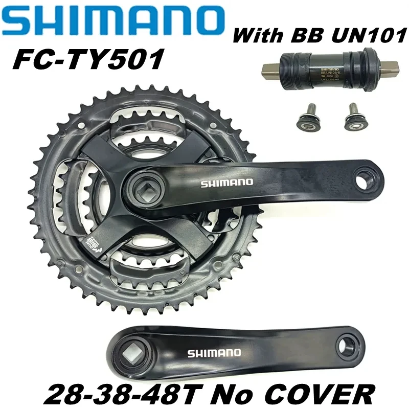 Shimano Tourney MTB Cranset FC-TY501 42-34-24T Square Hole Crankset 3x6/7/8 Speed 18/21/24s Bike Crankset UN101