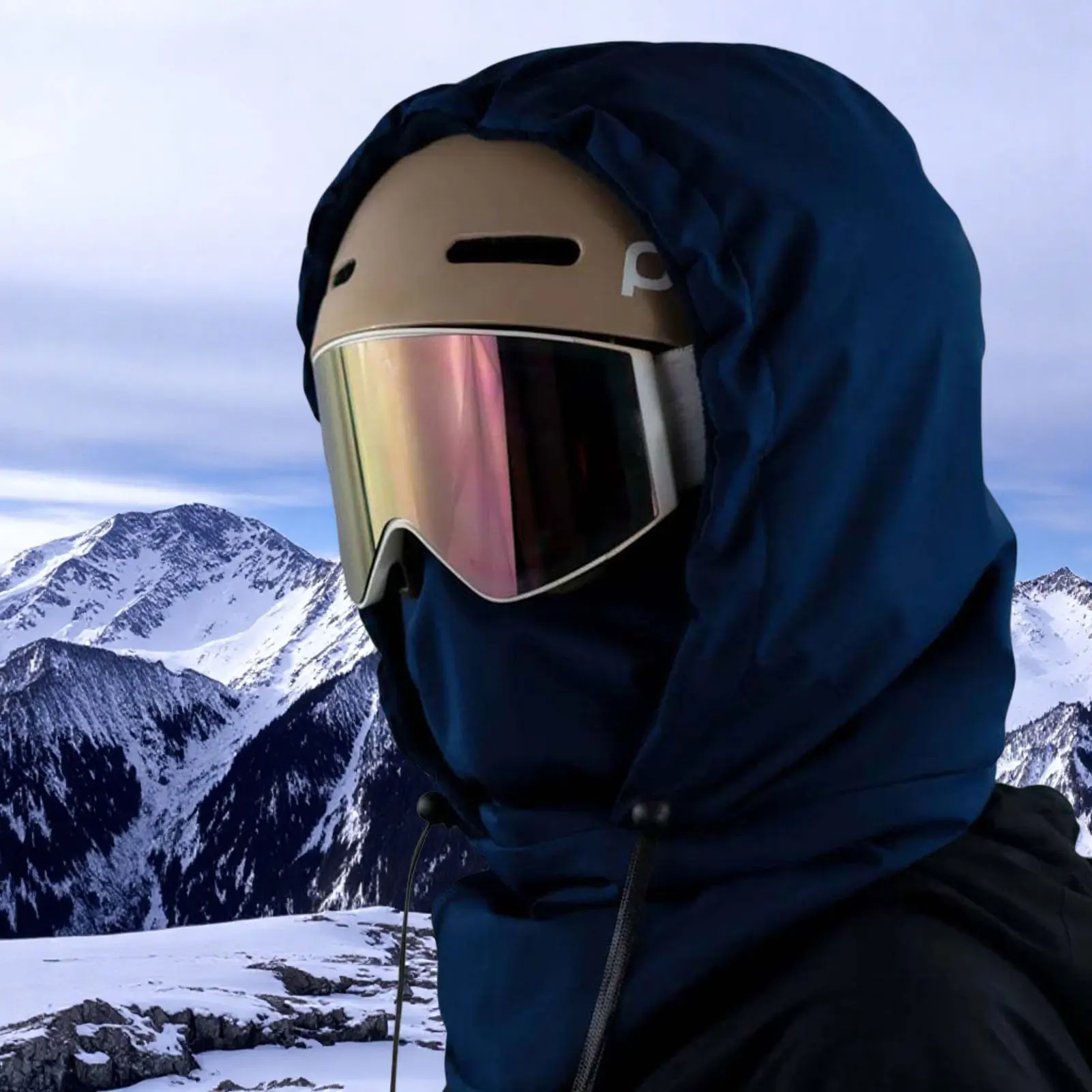 

3 в 1, термофлисовая Балаклава унисекс с шнурком, ветрозащитный зимний капюшон, лыжная маска, шапка для женщин и мужчин для занятий спортом на открытом воздухе