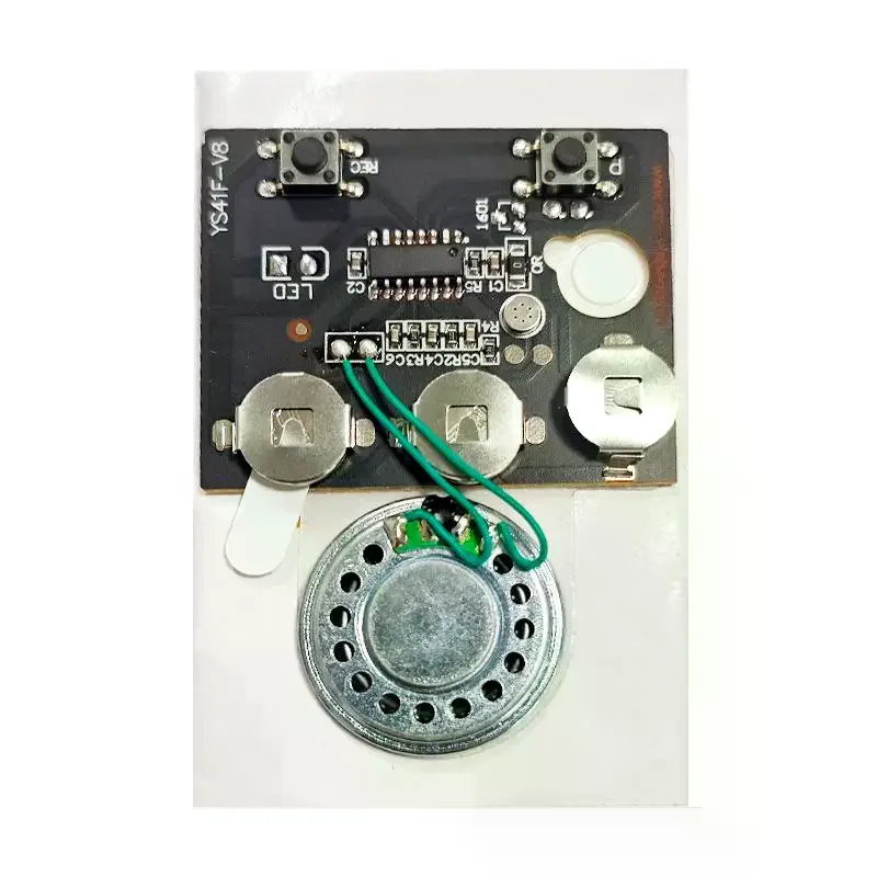 Chip de grabación de doble botón, módulo de reproducción de grabación de voz y Audio de los años 60, accesorios para tarjetas de felicitación, 1 Uds.