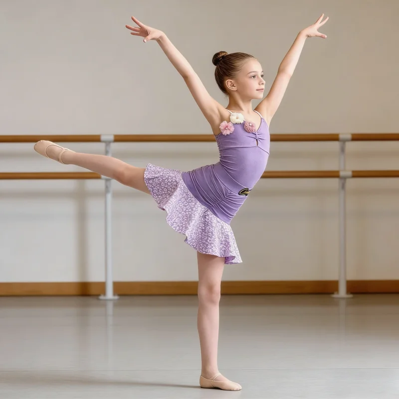 

2026 New Latin Dance Dress Purple Sleeveless Dance Suit Girl Performance Practice Set Cha Cha Rumba Training Clothes