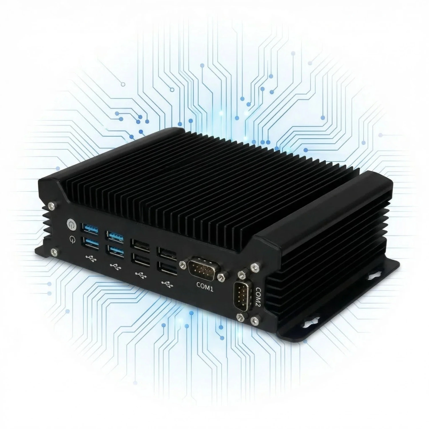 Intel Core Ultra 7 155U Ultra 5 125U Fanless Industrial Mini PC DDR5 2xGigabit LAN 2xCOM RS232 2HDMI DP 4xUSB3.0 Win11 Pro Linux