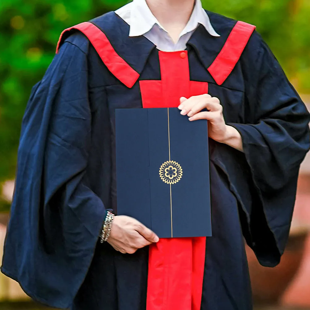 3 Pcs Paper Certificate Folders Covers Diploma Certificate Holder Holders Frames for Degree Award Documents Photos Storage